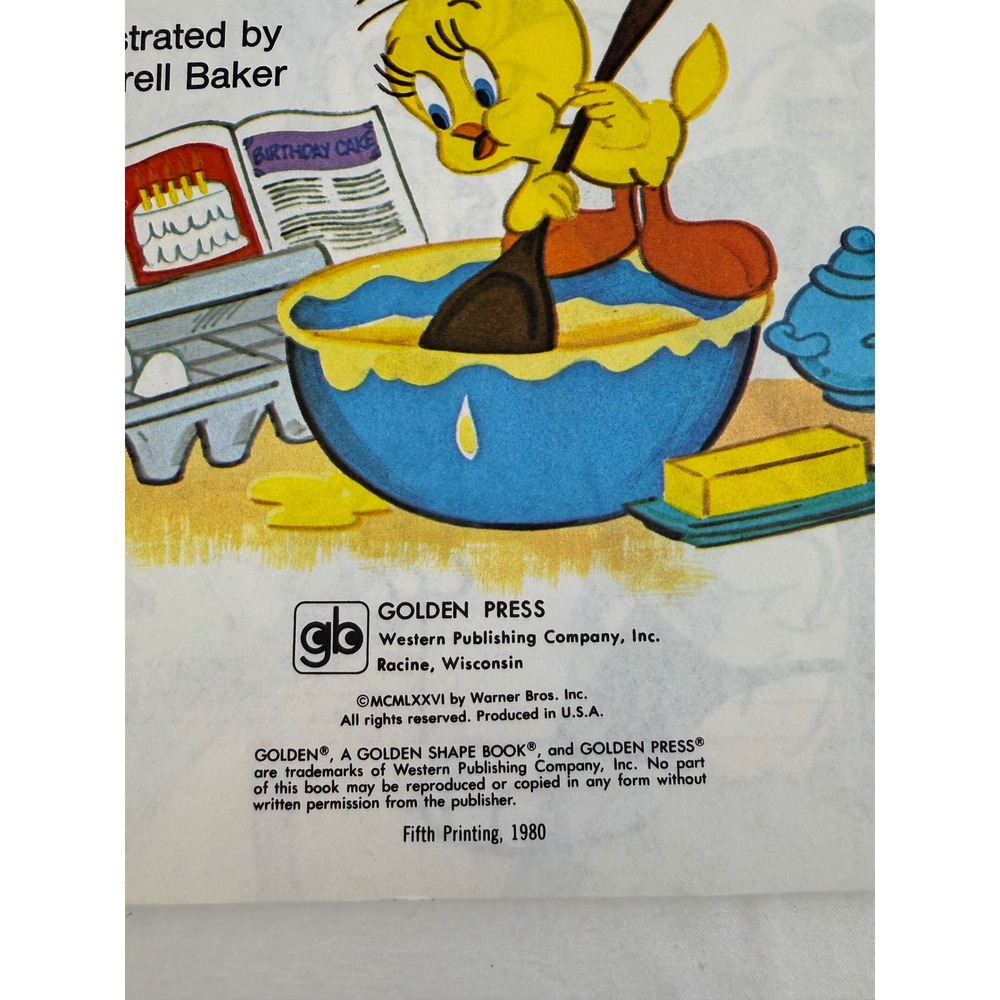 Vintage 1980 The Tweety Book A Golden Shape Book by Donna Kelly - Picture 7 of 7
